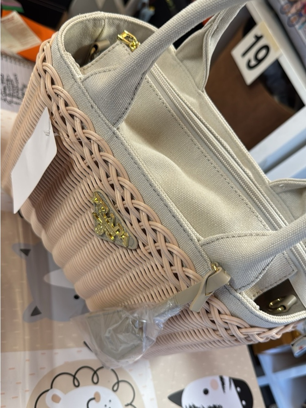 Straw Summer woman trending Woven Crossbody Tote - Picture 2 of 2